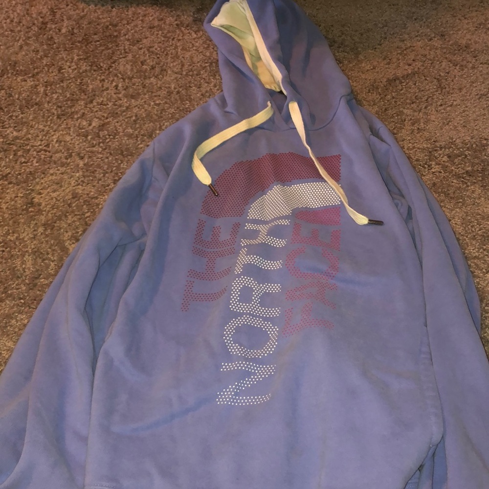 Blue North Face hoodie